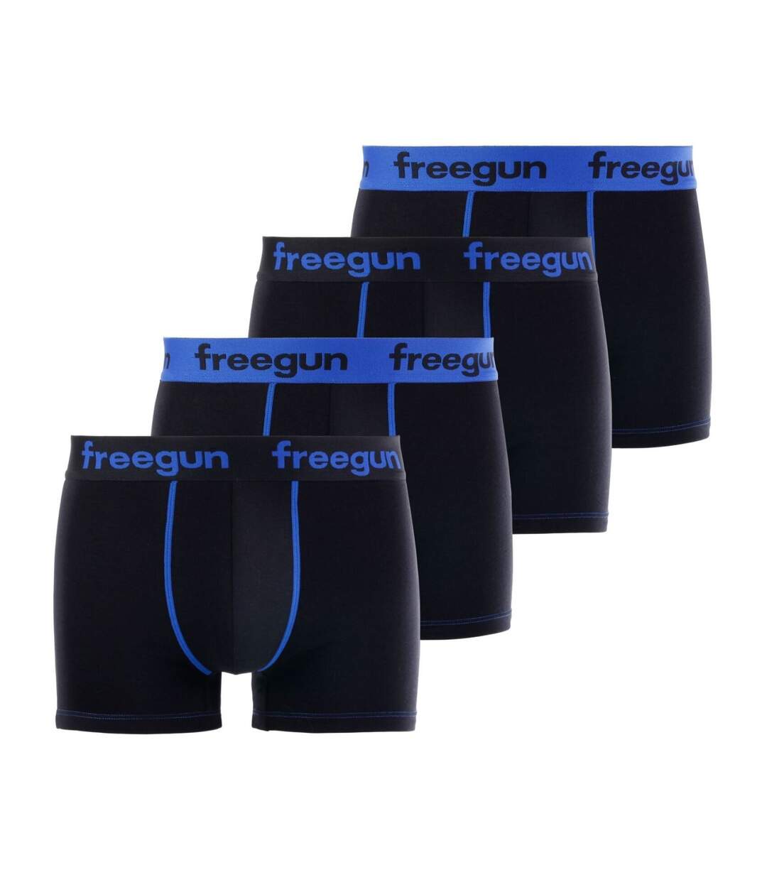 Lot de 4 Boxers homme coton Bleu Freegun-1