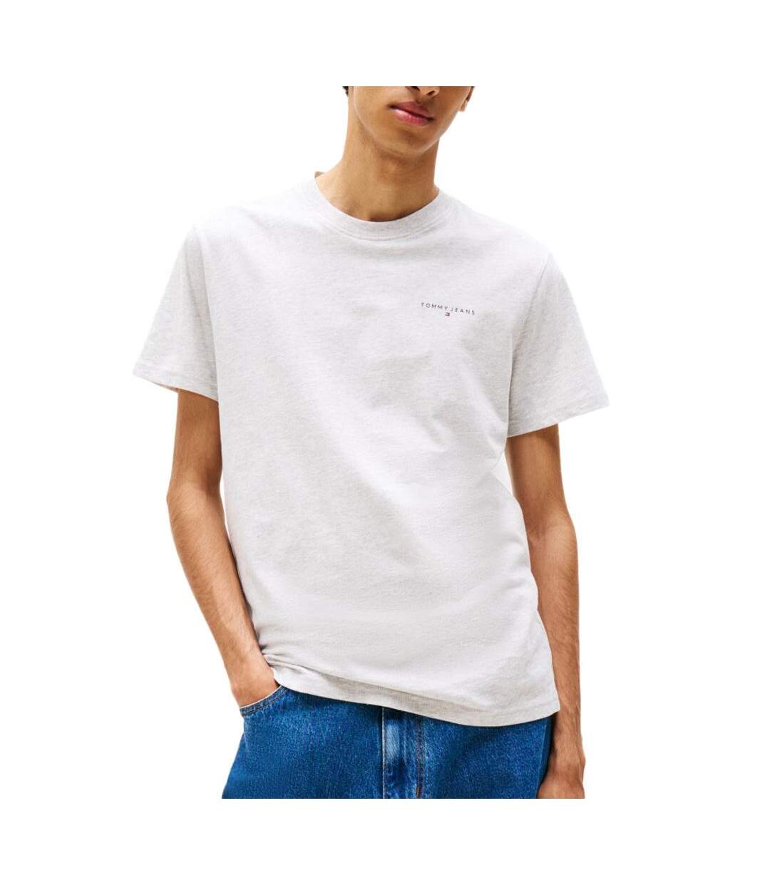 T-shirt gris homme tommy hilfiger tjm slim-1