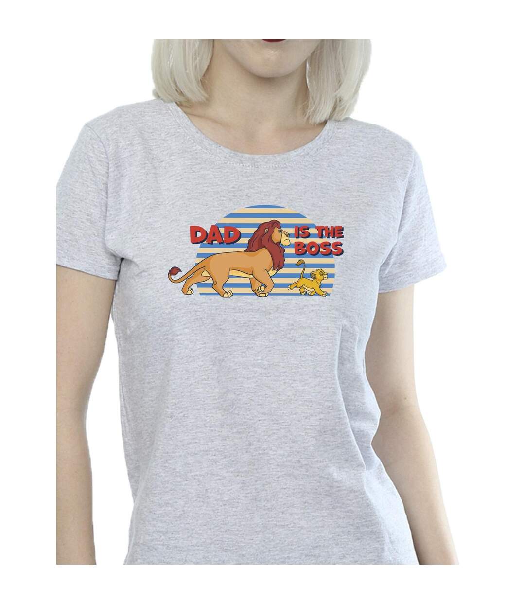 Disney Femme/Ladies The Lion King Dad Boss Cotton T-Shirt (Gris sportif) - UTBI25324-3
