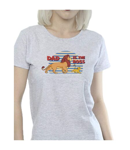 Disney Femme/Ladies The Lion King Dad Boss Cotton T-Shirt (Gris sportif) - UTBI25324