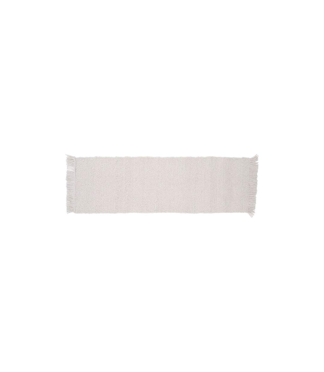 Tapis Déco en Laine Betina 80x250cm Blanc-1