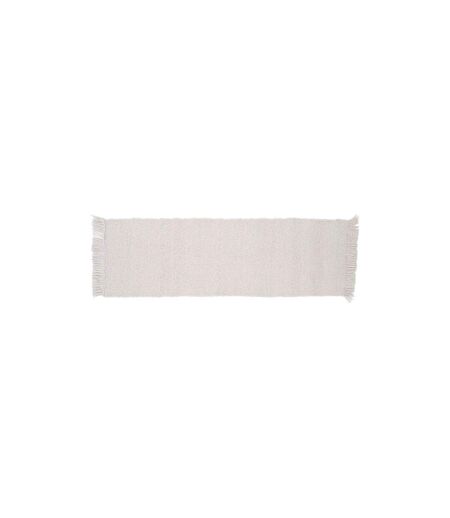 Tapis Déco en Laine Betina 80x250cm Blanc