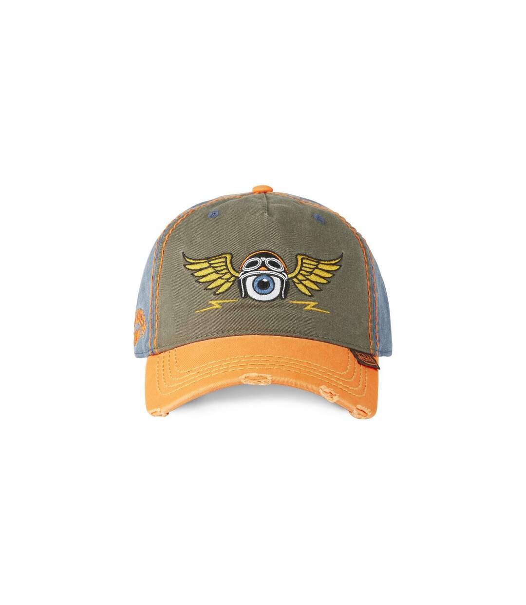 Casquette baseball en coton avec broderie effet usé Retro Eye Vondutch-2