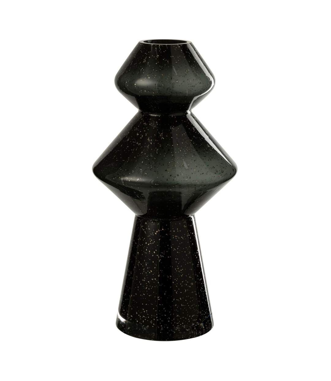 Vase Design en Verre Carol 35cm Noir-1