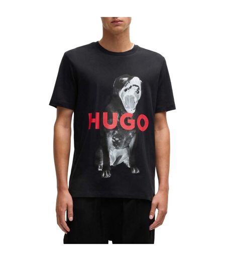 Mens Dayaking Dog T-shirt Black Hugo