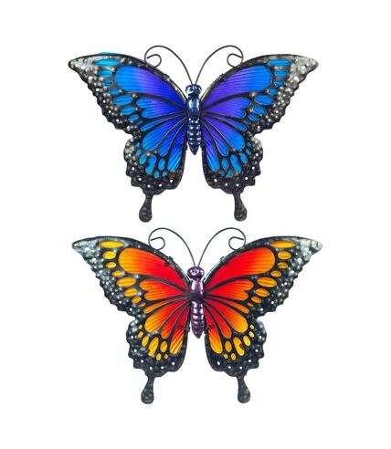 Papillon en métal coloré (Lot de 2)