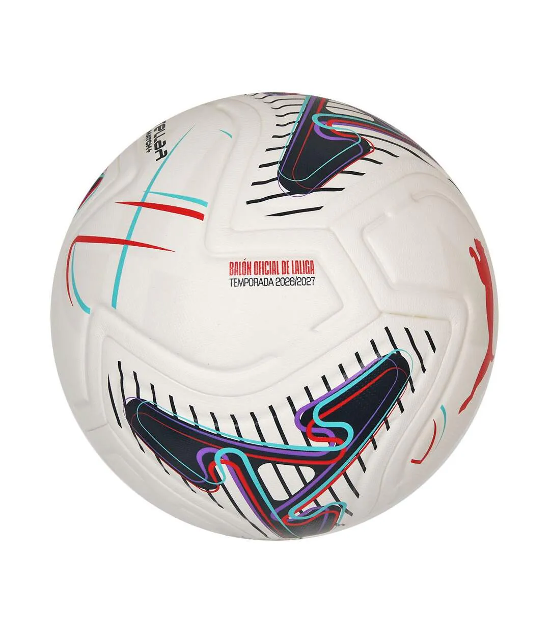 Ballon De Foot Stellar Match Laliga Taille 5 Blanc Rouge Bleu Puma-2