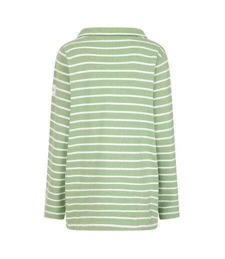 Sweat Motif/style Rayé Femme Vert Gazon Lazy Jacks