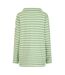 Sweat Motif/style Rayé Femme Vert Gazon Lazy Jacks-3