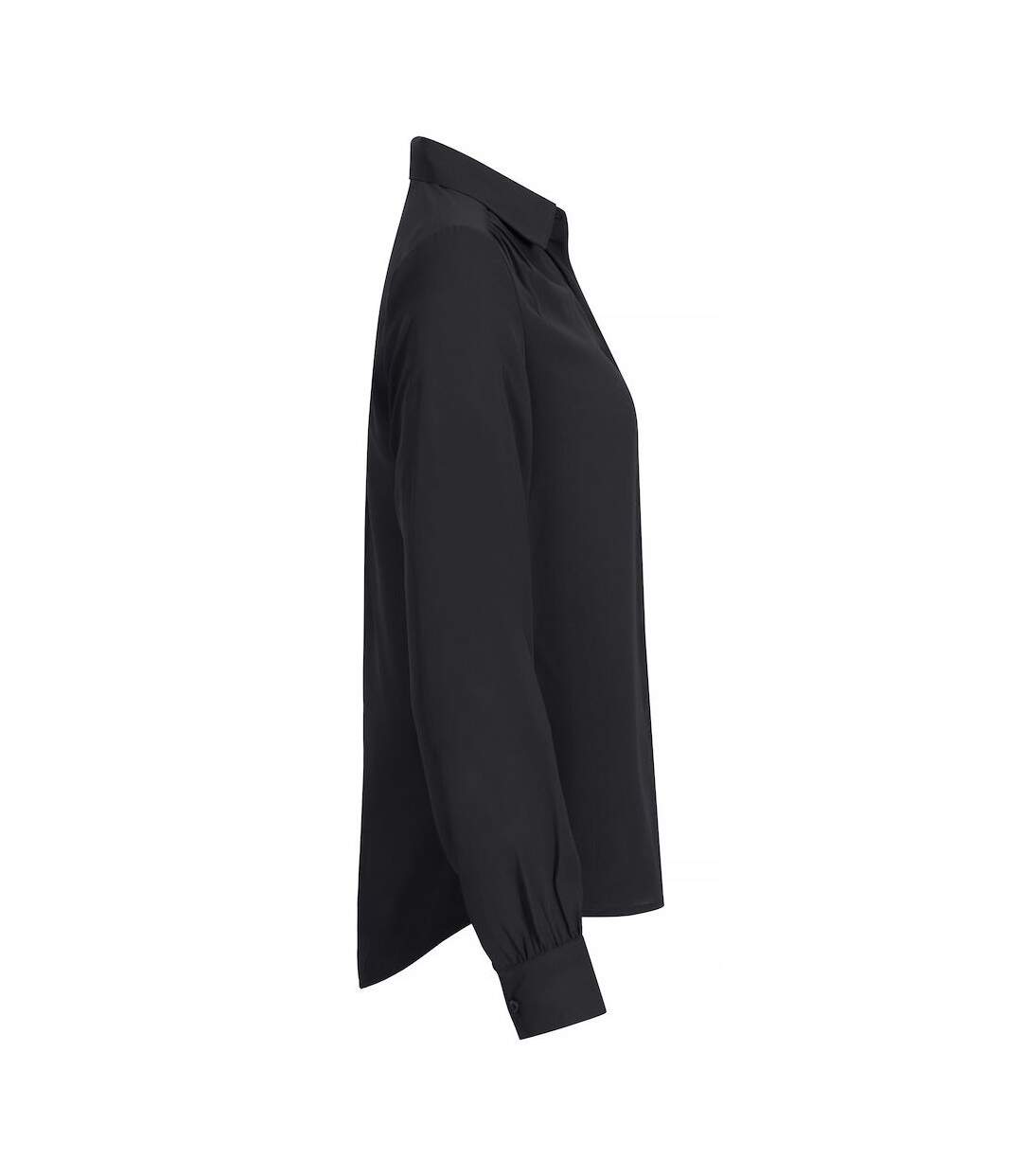 Womens/ladies Libby Formal Shirt Black Clique-4