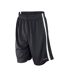 Mens Quick Dry Basketball Shorts Black White Spiro-1
