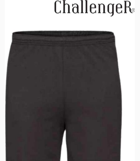 CHALLENGER VADIM1 — Jogging molleton bas droit noir : le confort absolu au quotidien