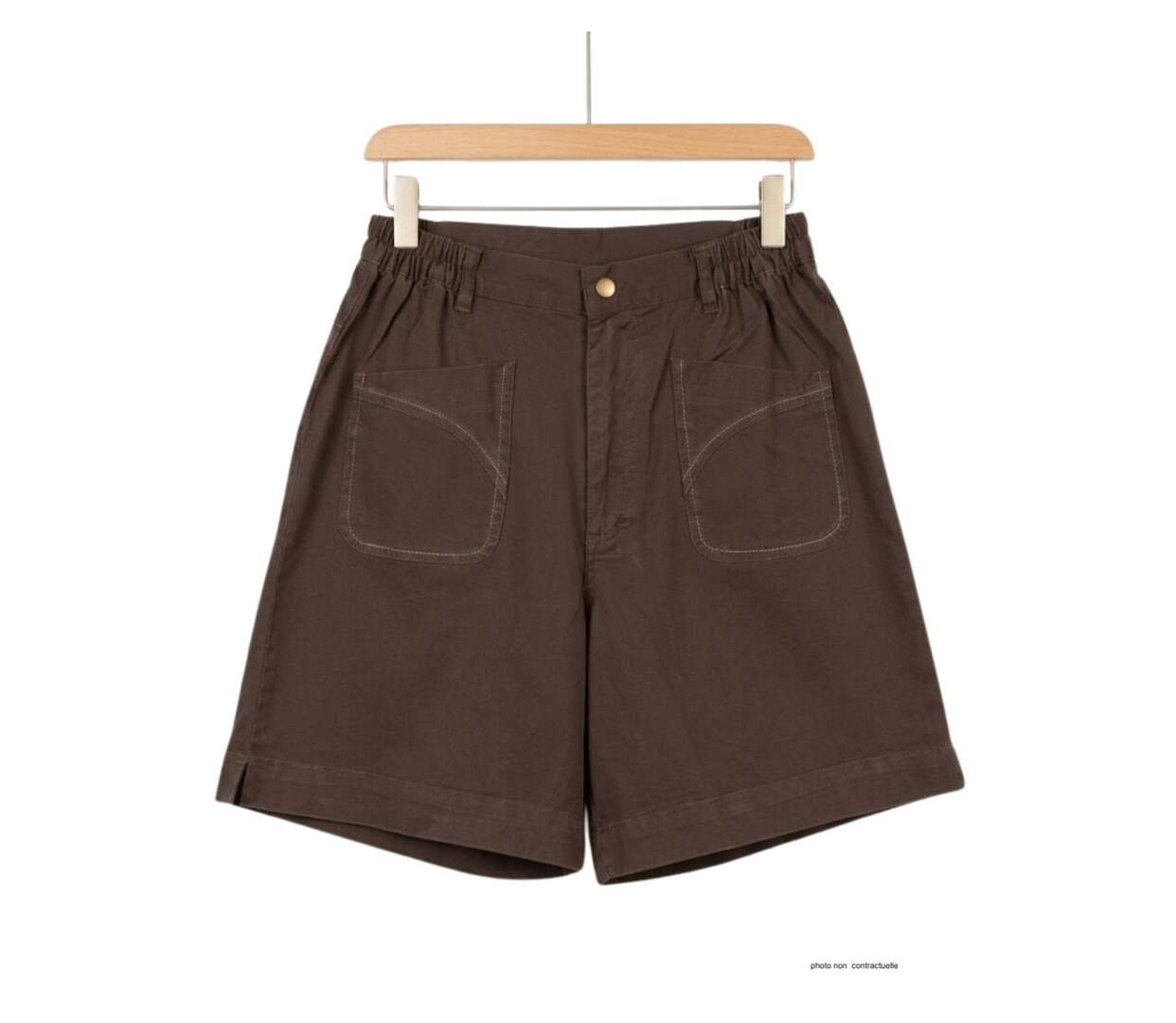 Short en coton stretch Femme MAYFLOWER MEKNES SE8033 : l'alliance du confort et du style ajustable-2