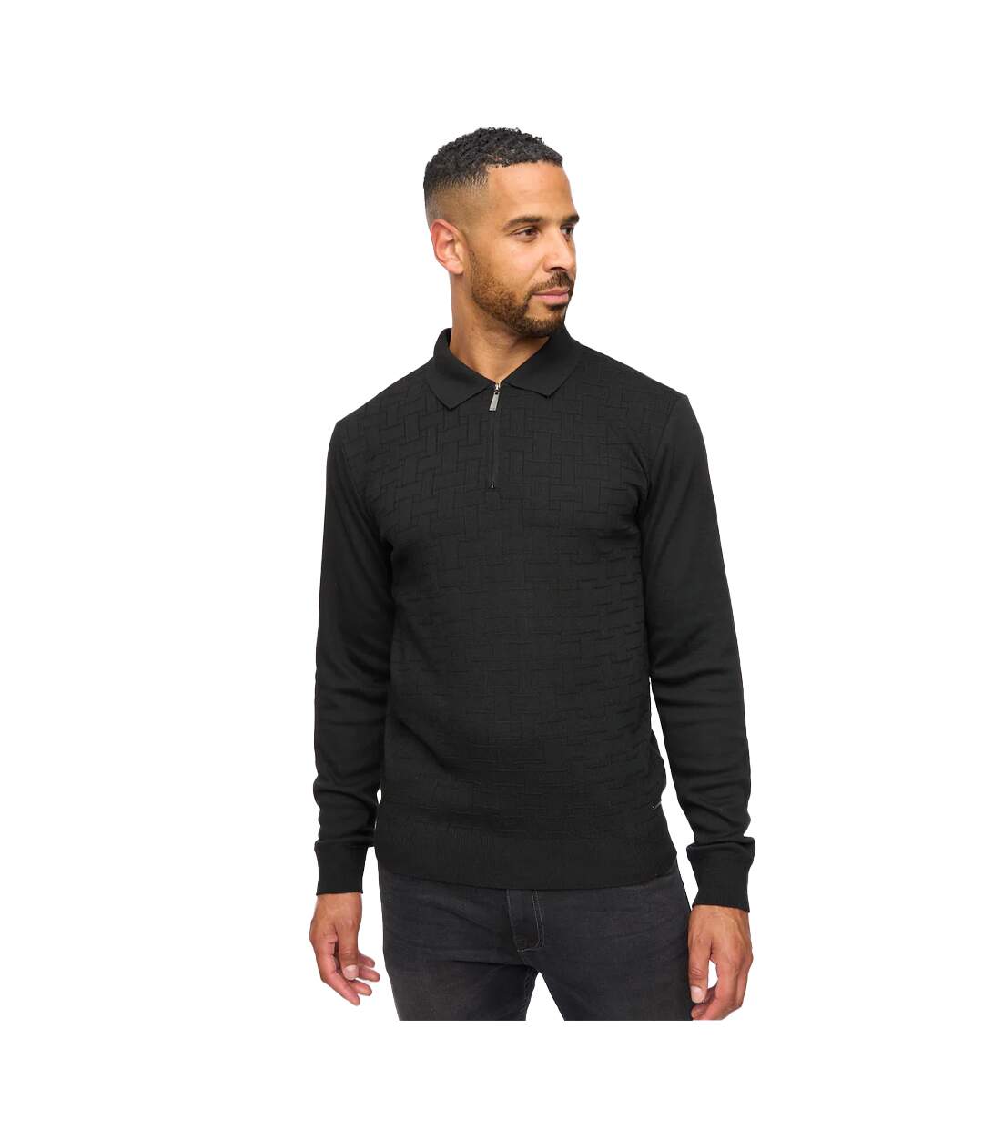 Polo Manches Longues Aldrich Homme Noir Bewley & Ritch-2
