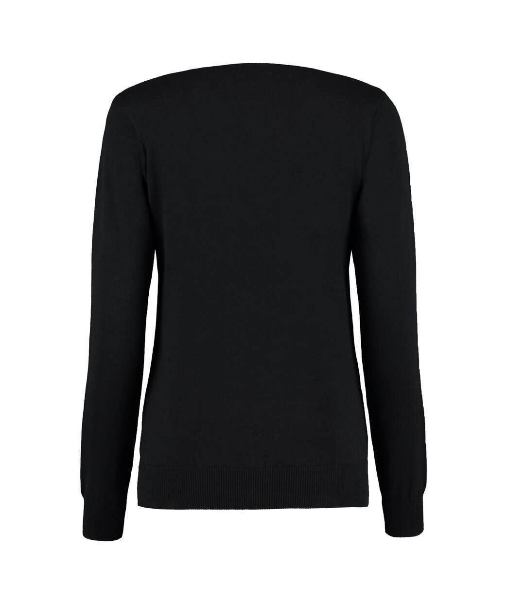 Womens/ladies arundel cotton v neck sweatshirt black Kustom Kit