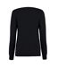Kustom Kit Womens/Ladies Arundel Cotton V Neck Sweatshirt (Black) - UTPC5774
