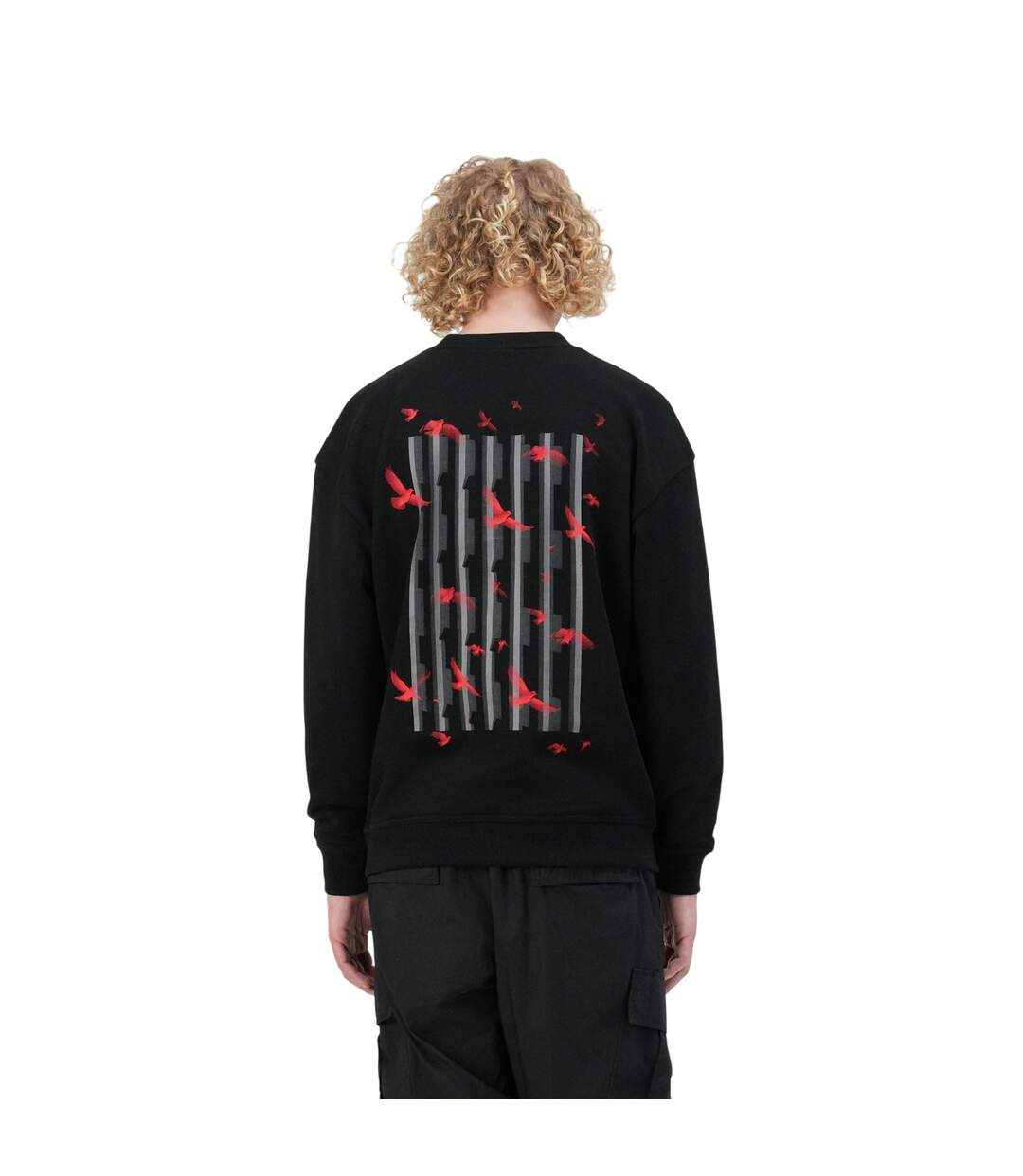 Sweat Motif/style Imprimé Graphique Homme Noir Hugo-3