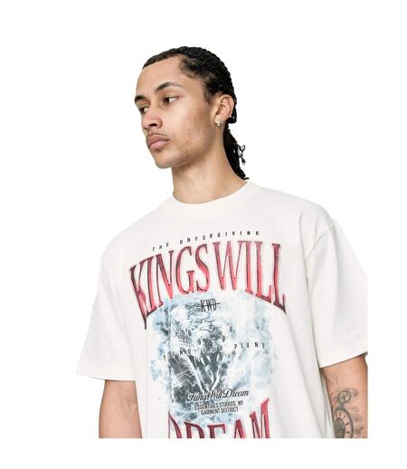T-shirt Studio Snake Smile Homme Blanc Cassé Kings Will Dream