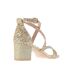 Sandales Style Lanières Femme Jaune Or Where´s That From-2