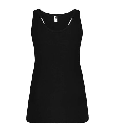 Womens/ladies Brenda Tank Top Black Roly