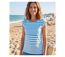 MAYFLOWER DARLING1 - Tee-shirt rayé bleu : le confort stretch absolu-1