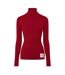 Womens/ladies Turtle Neck Slim Long-sleeved Sweater Top Winery Calvin Klein-2