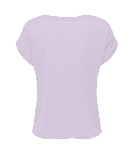 Womens/ladies long slub t-shirt lilac Build Your Brand