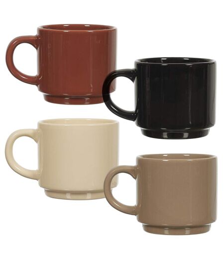 Lot de 4 mugs avec support collection HORTENSE