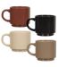 Lot de 4 mugs avec support collection HORTENSE-3