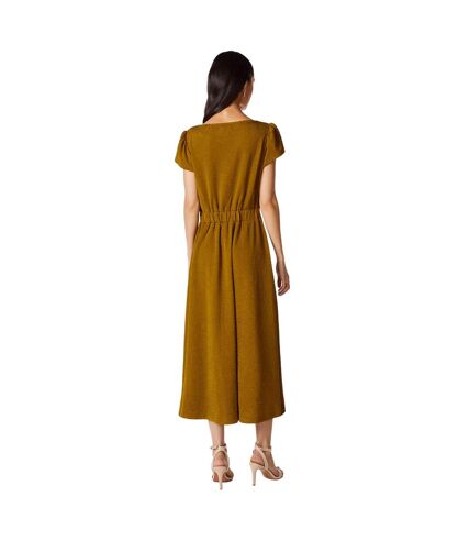 Womens/ladies textured jersey midi dress olive Principles