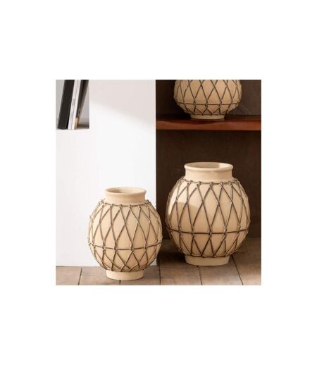 Cache-Pot en Ciment Berbere 30cm Beige