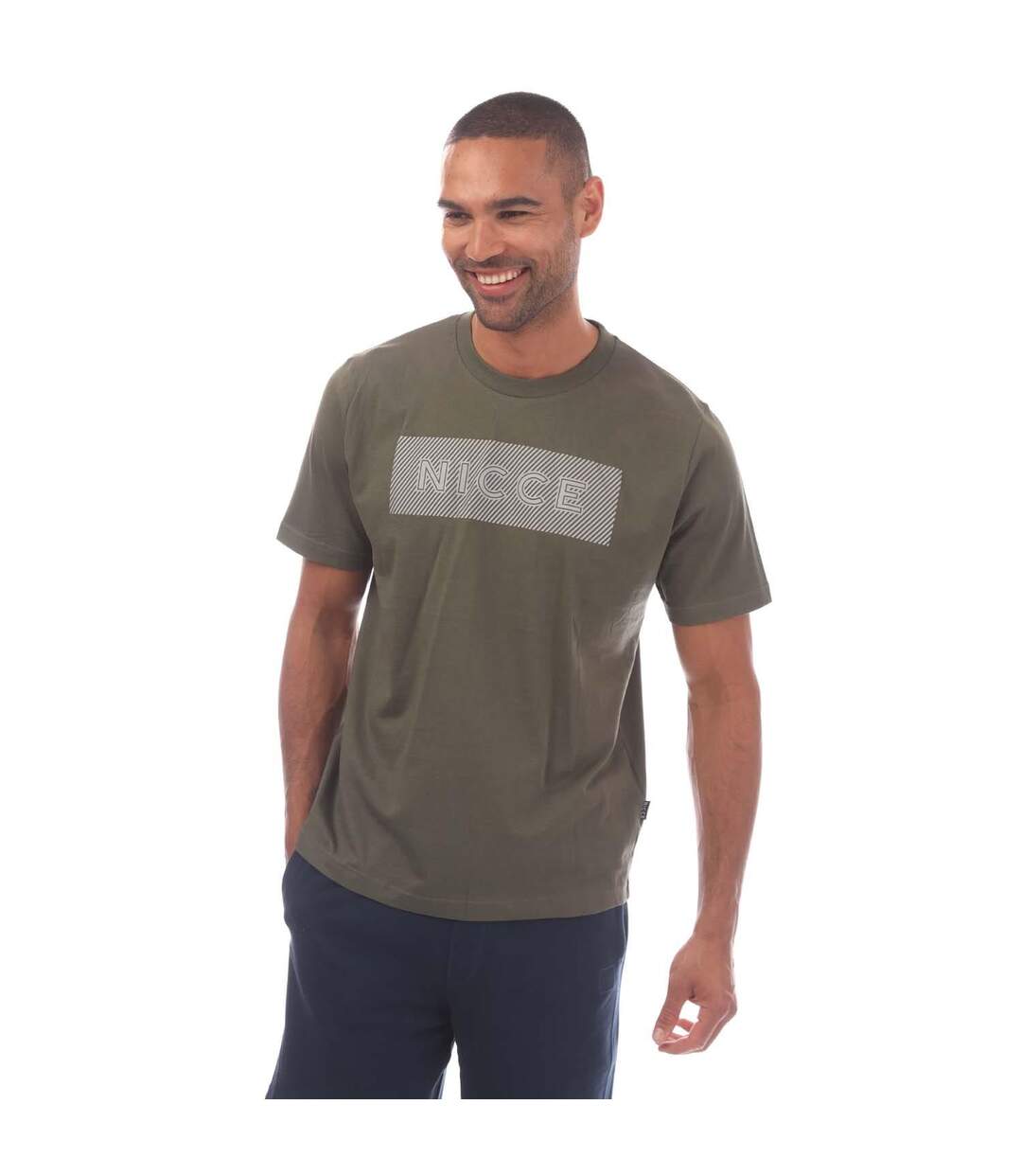 T-shirt Style Logo Alttio Homme Kaki Nicce-2