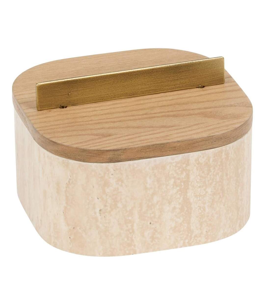 Lot de 2 Boîtes Effet Travertin Travi 18cm Beige-5