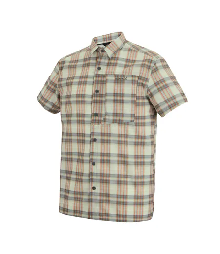 Chemise Manches Courtes Voyage Motif/style À Carreaux Homme Blanc Regatta