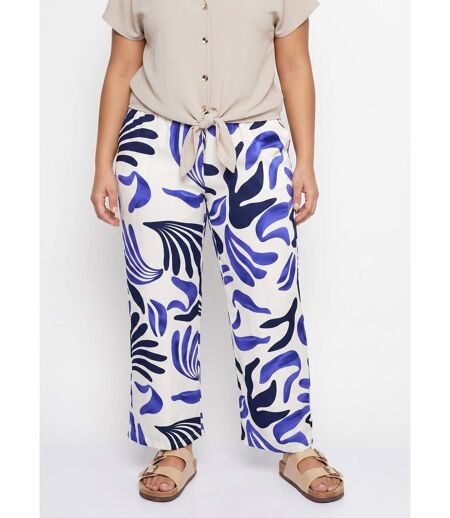 Pantalon large imprimé abstrait