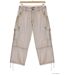 AXXANO AE1271B - Pantacourt femme à rayures beige et blanc en pur coton-2