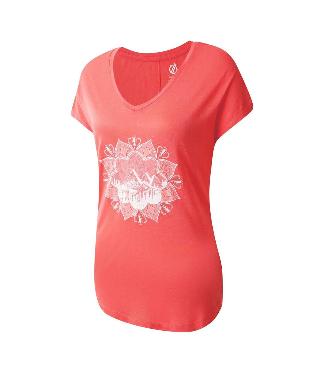 T-shirt Motif/style Fleurs Serene Femme Pêche Foncée Dare 2B-4
