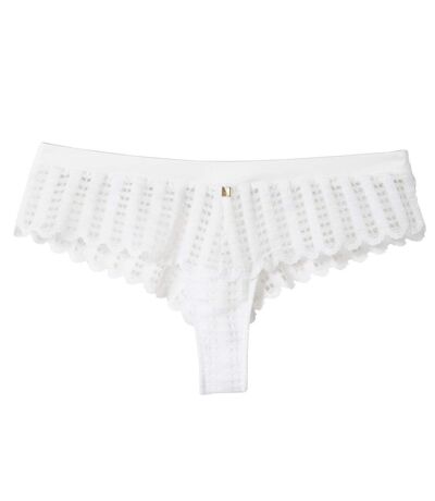 Shorty tanga blanc Speculoos