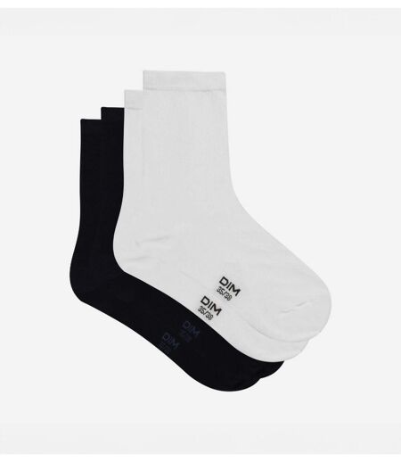 Lot de 2 Paires de Mi-Chaussettes Basique Coton