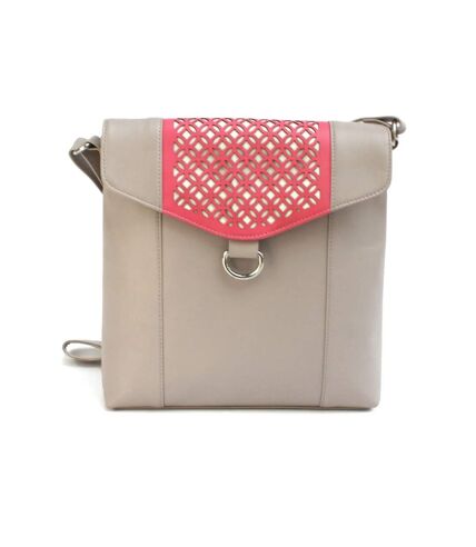 Eastern Counties Leather - Sac à main JANIE - Femme (Blanc cassé / Rose) (Taille unique) - UTEL387