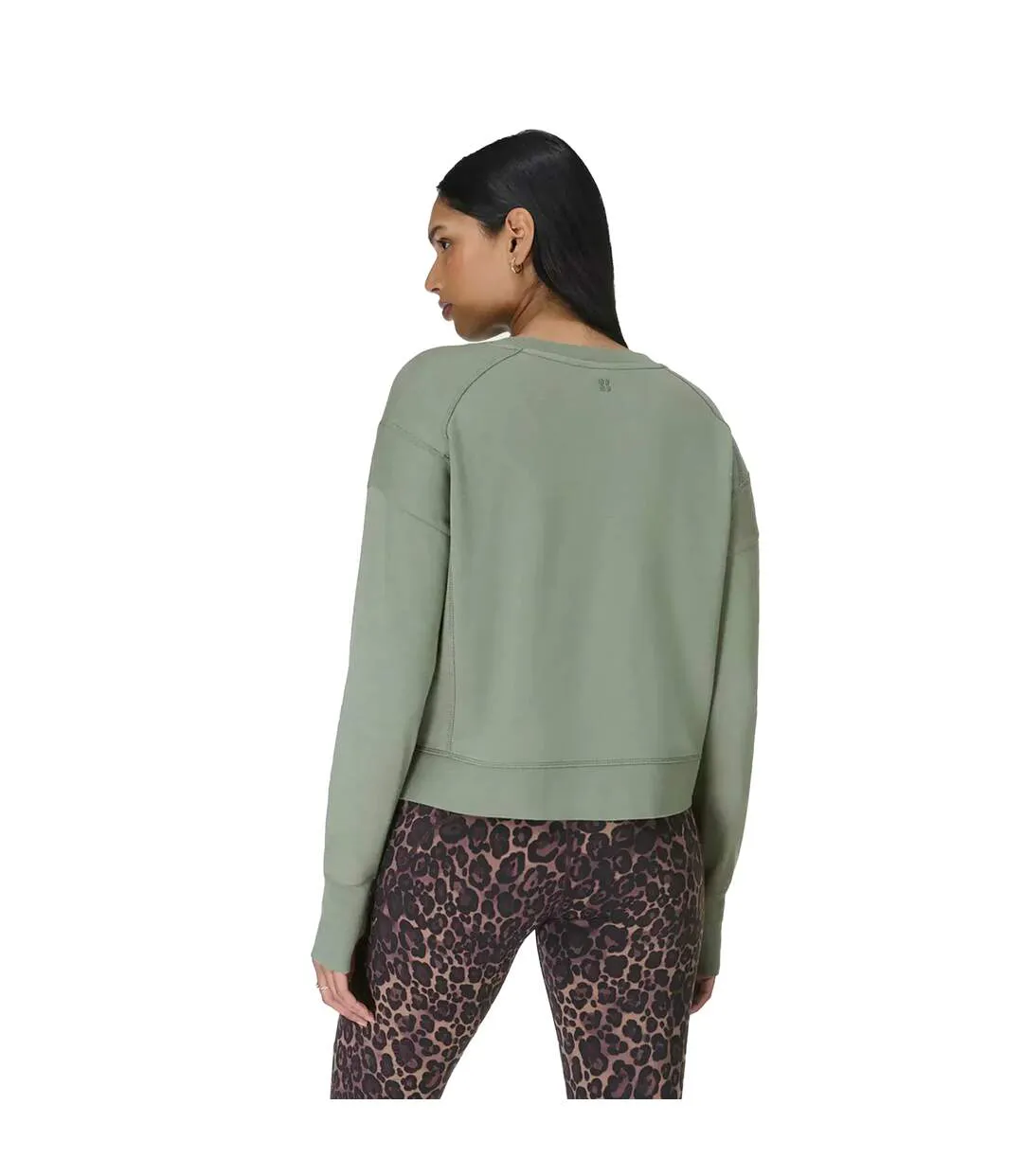 Sweat Court Manches Longues After Class Femme Vert Sweaty Betty-3