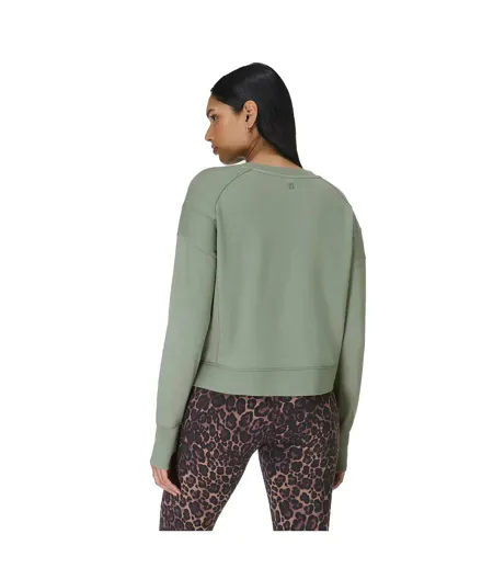 Sweat Court Manches Longues After Class Femme Vert Sweaty Betty