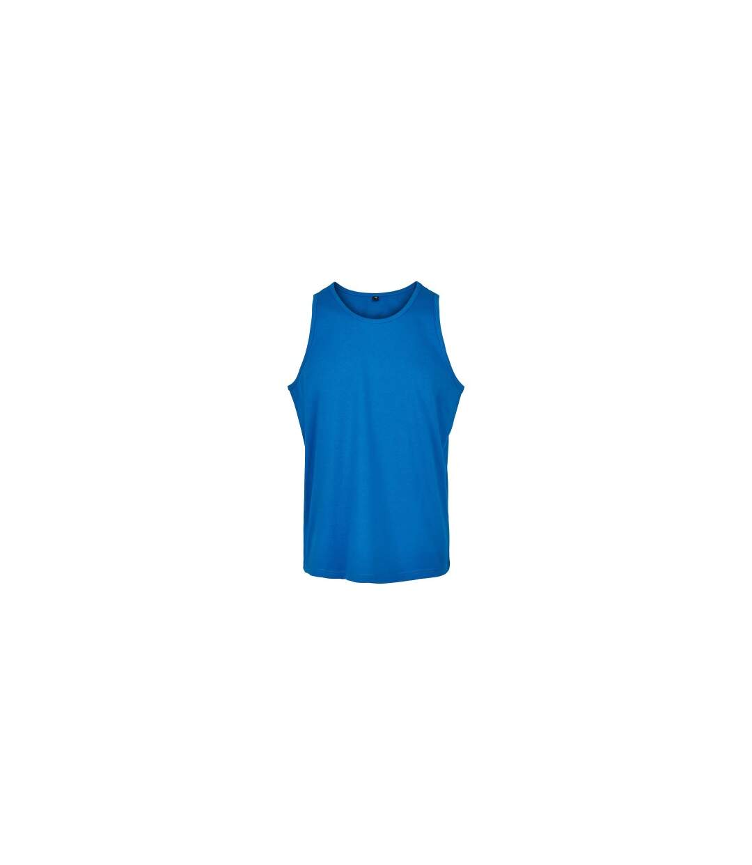 Mens Basic Tank Top Bleu Cobalt Build Your Brand-1