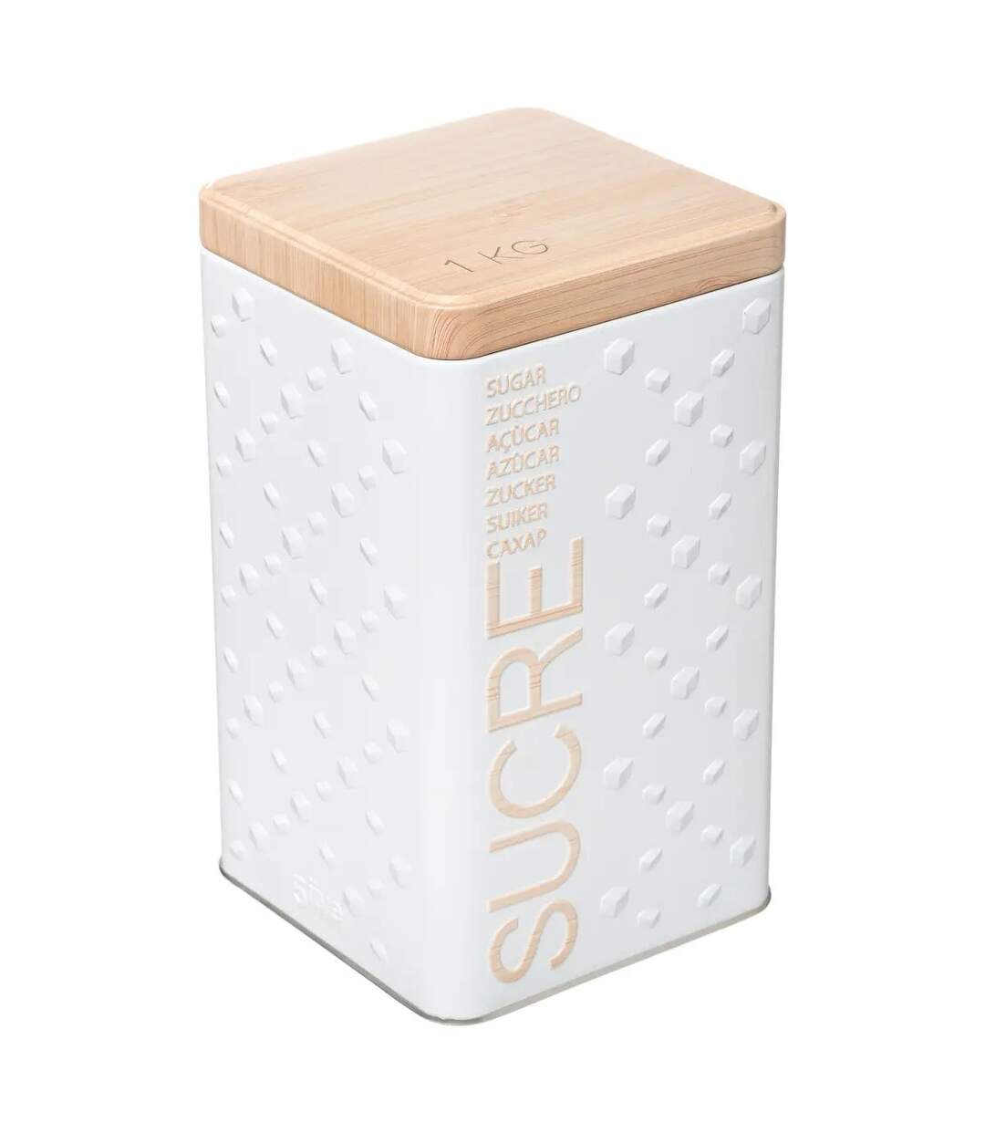 Boîte à Sucre en Poudre Scandi 18cm Blanc-5