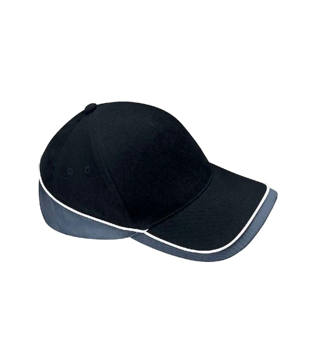 Teamwear competition cap black/graphite/white Beechfield-1