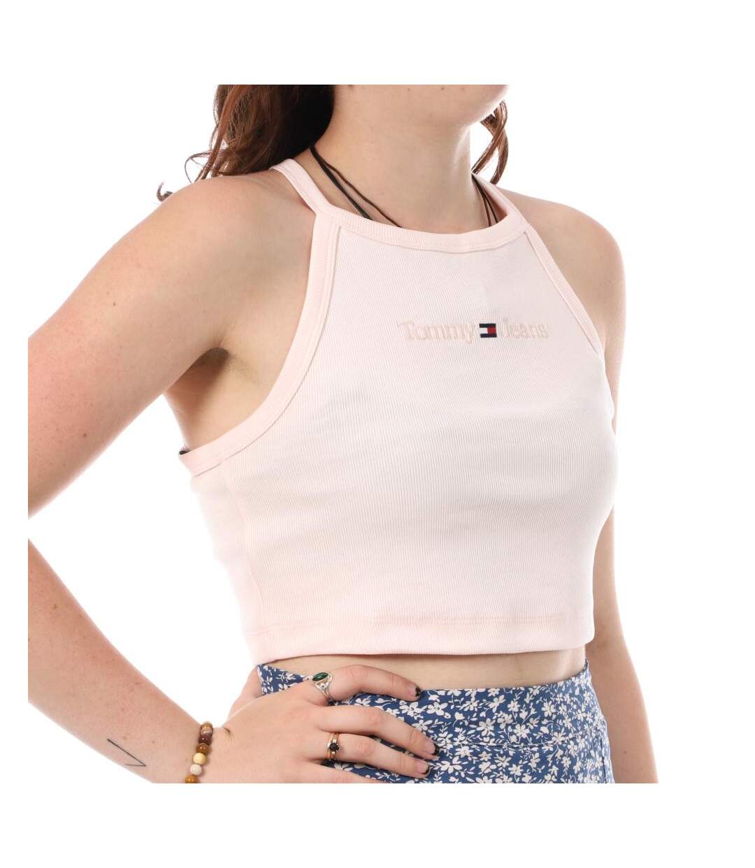 Débardeur Rose Femme Tommy Hilfiger Tonal - L-1