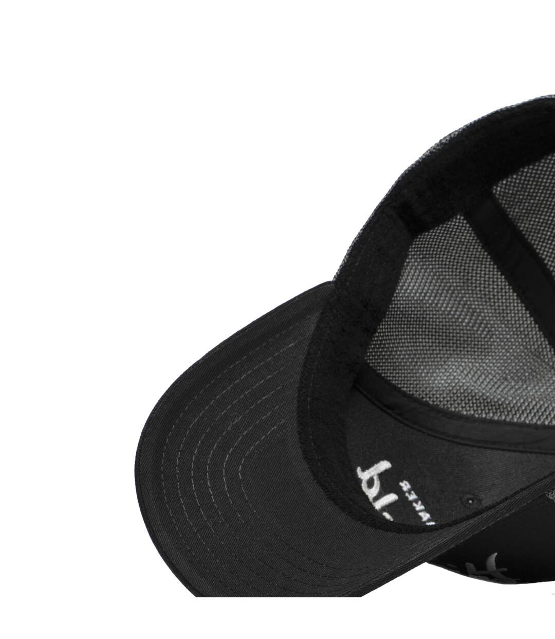 Casquette trucker avec filet semi curved avec broderie Beige Lo Hatfield-5