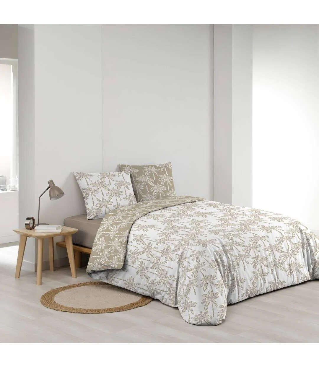 Parure de Lit 3 Pièces Oliana 240x220cm Beige-2