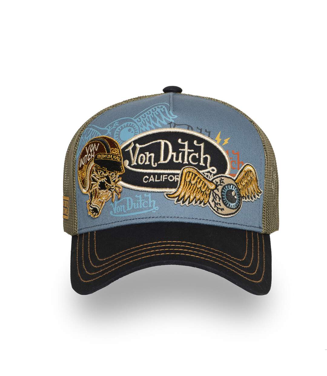 Casquette trucker avec filet adulte print devant Patches Vondutch-2