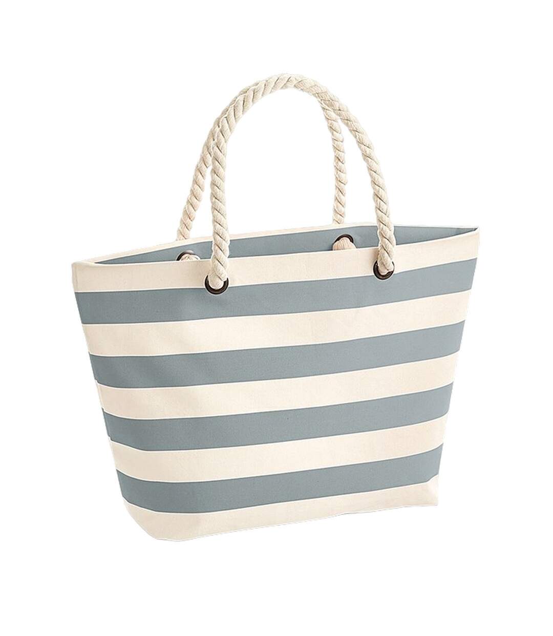 Nautical Tote Bag One Size Natural Grey Westford Mill-1